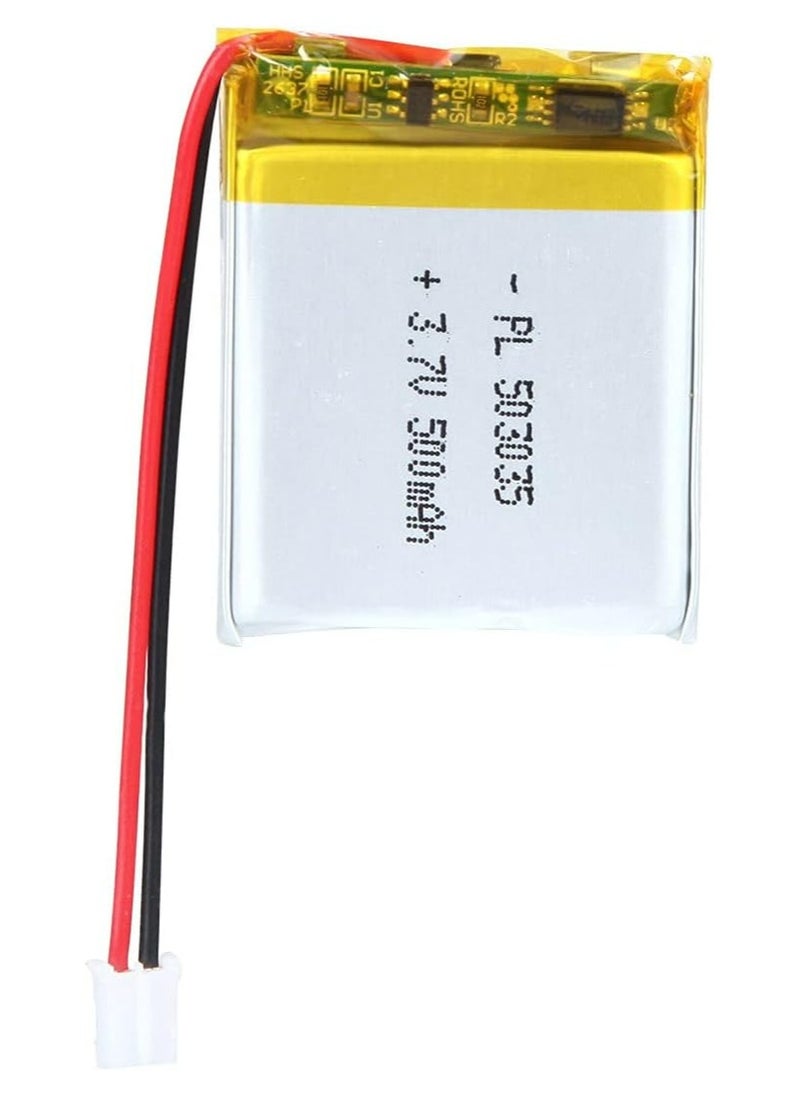 Generic - 3.7V 500mAh 503035 Lipo Battery Rechargeable Lithium Polymer ion Battery Pack with PH 2.0mm JST Connector - Image 1