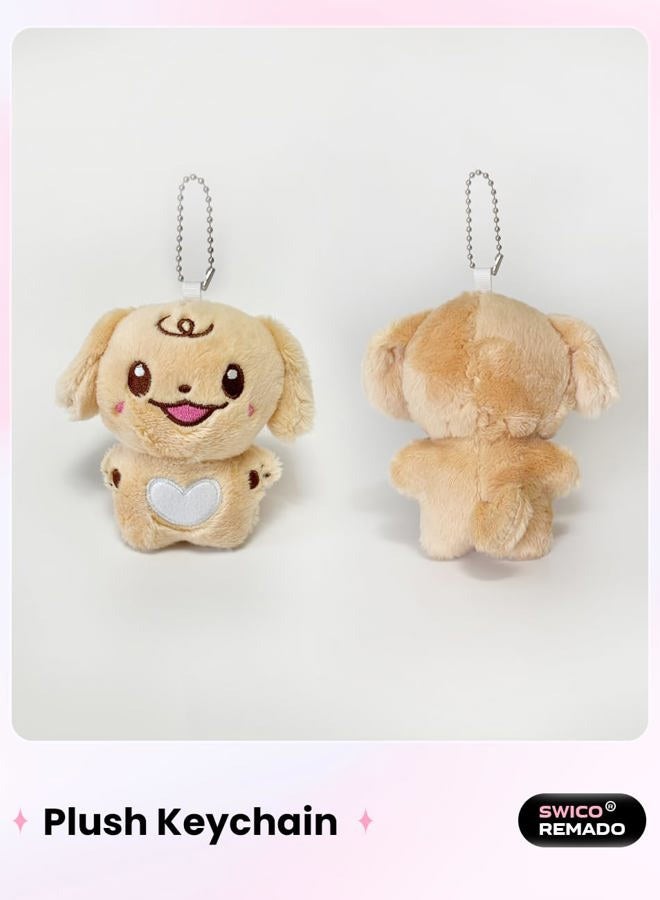Swico Remado Cute Cartoon Animal Keychains Car Key Handbag Wallet Tote Bag Pendant for Women, Beige-jake, Standard - Image 2