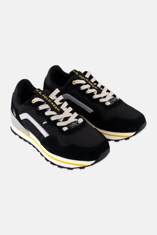 Men Brand Logo Lace Up Micro Suede Shoes, Black - pzsku/ZD29F57C85F6D34C970EFZ/45/1749392324/7cae4bbf-12ca-41ac-9fd7-a35de4e3d75e