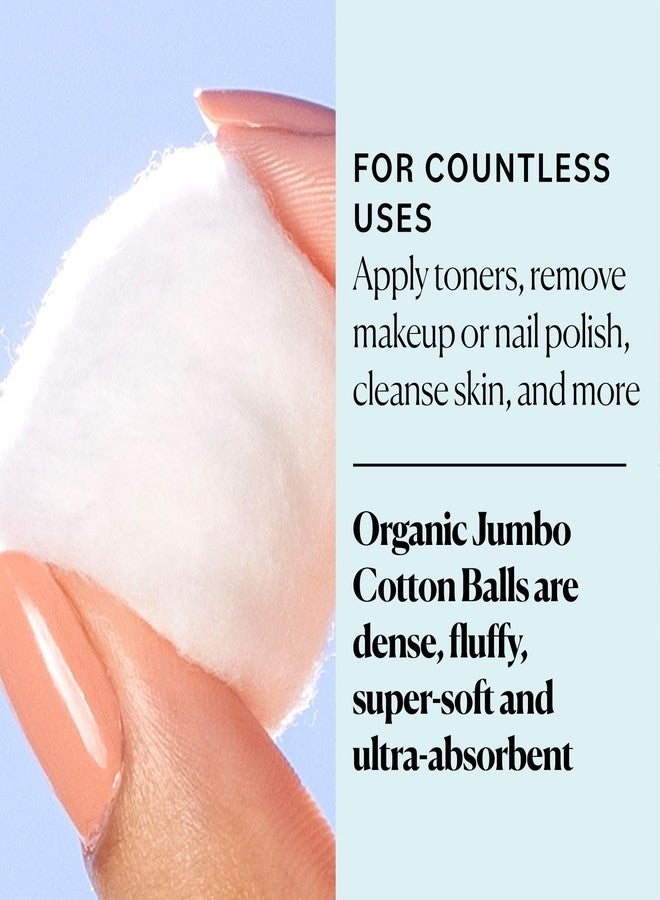 Sky Organics Organic Jumbo Cotton Balls for Sensitive Skin, 100% Pure Organic Cotton Sustainably Grown, Chlorine Free, Hypoallergenic, Ultra-Soft and Absorbent for Beauty,Personal Care, 100 ct w Ebook - Image 3