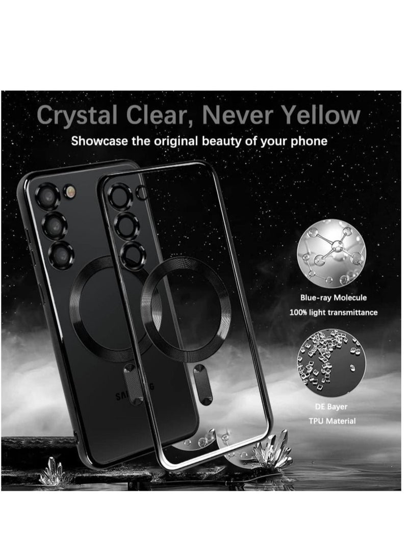 IAF Magnetic Clear Case for SamsMagnetic Clear Case for Samsung Galaxy S23 Plus with Camera Lens Protector Magsafe Compatible Electroplated Soft TPU Shockproof Anti-Scratch Phone Caseung Galaxy S23 with C  - Image 2