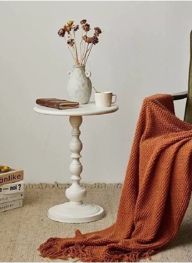 ماركة غير محددة طاولة بجانب الأريكة غرفة المعيشة شاي منزل من الخشب 40x55 سم (أبيض)  - Image 1