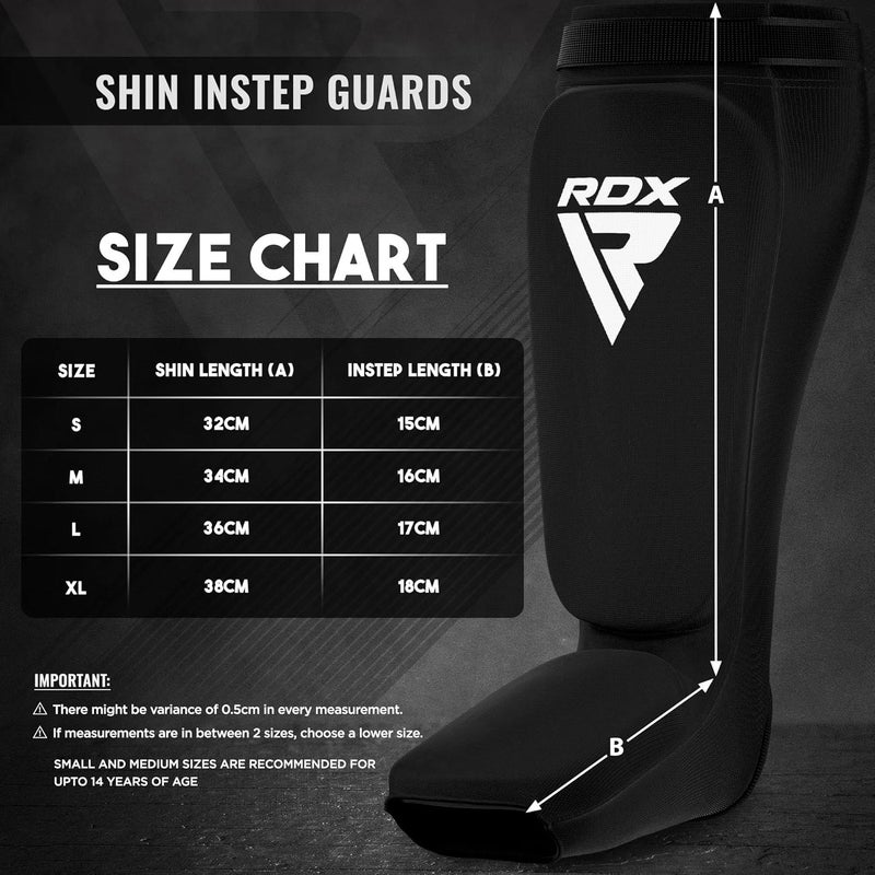 RDX Shin Guards for Kickboxing and Muay Thai - SATRA Approved MMA Leg Instep Protection Pads -S |White/Black (HYP-SIBW-S) - Image 3