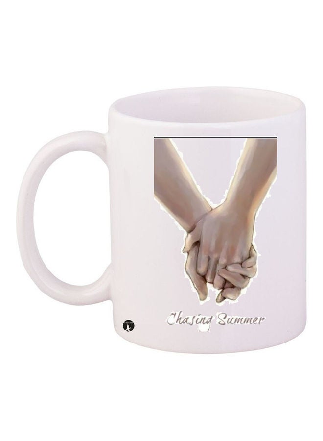 Printed Coffee Mug White/Beige