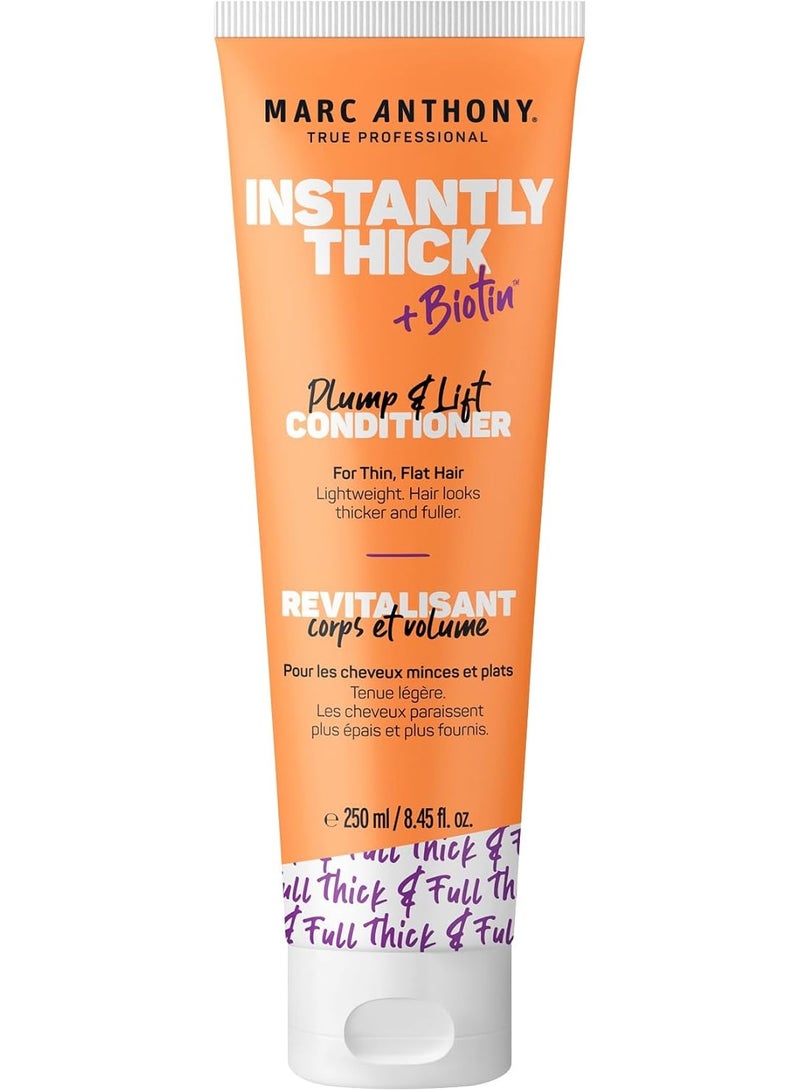 MARC ANTHONY Instantly Thick+Biotin Conditioner | For Thicker & Fuller Feeling Hair | Lightweight Formula | Provides Strength, Moisture & Shine | 250Ml