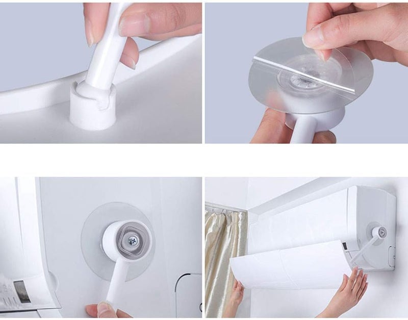 Rness Split AC adjustable flow Deflector Air Conditioner Deflector Air Wing Air Cooled Anti Blast Baffle Wind Direction Telescopic Windshield for Home - Image 2