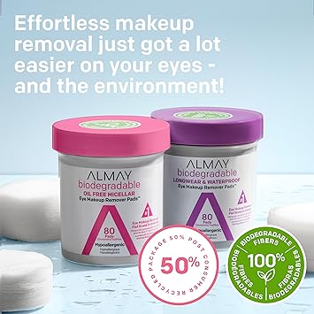 Almay Biodegradable Longwear Waterproof Eye Makeup Remover Pads - Image 4