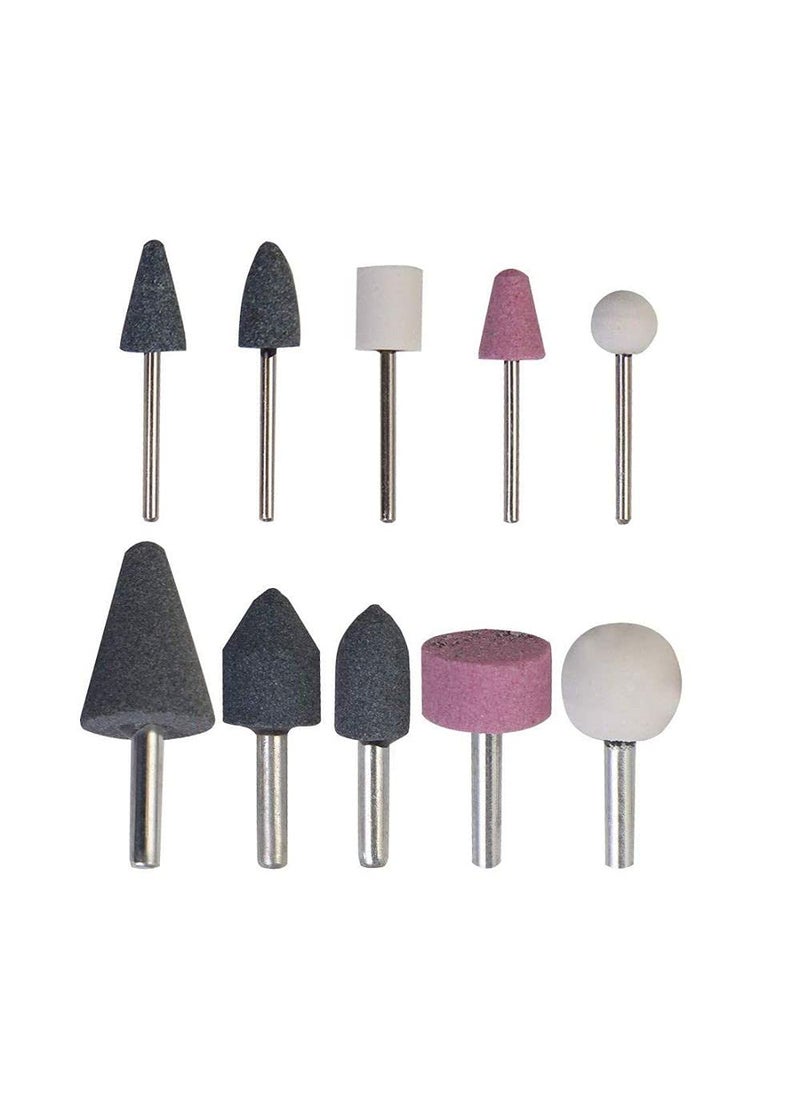 DIY Crafts DIY Crafts CTDIYHI24702 10 Pcs Shank Abrasive Mounted Stone Grinding Wheel Head Ceramic Grinding Burr Wheel Rotary Tools Set  - Image 2