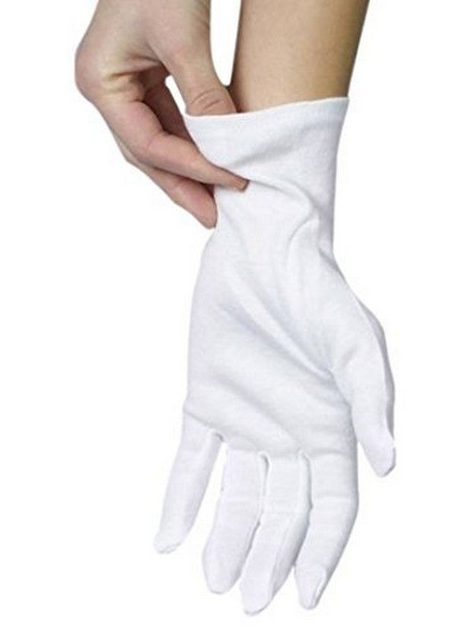 ANSMIO 3 Pairs Cotton Gloves, White Gloves for Dry Hands, Cotton Gloves for Sleeping, Moisturizing Night Gloves, White Gloves 100% Cotton, Size M (3 Pairs) - Image 1