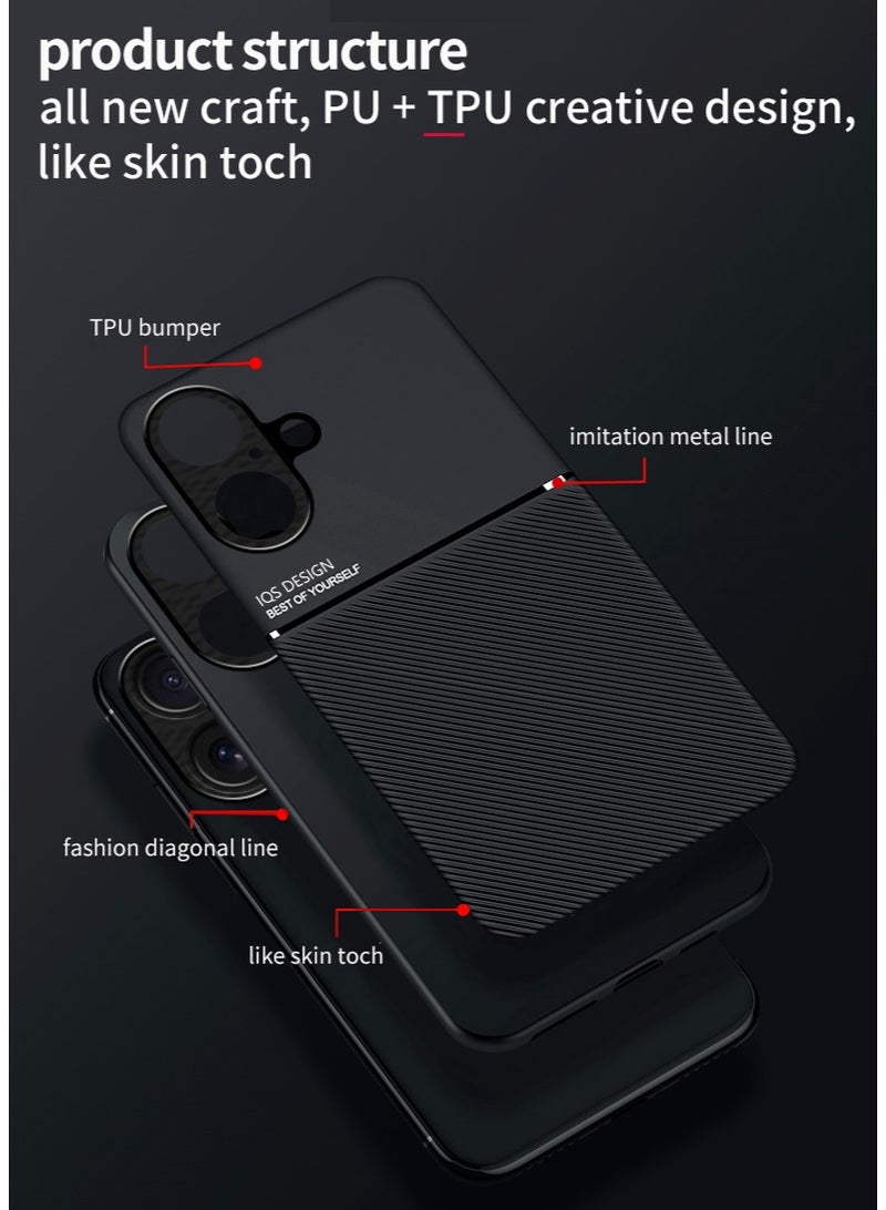 ICARLUS Case for iPhone 17 Magnetic Cover Moire Black - Image 3