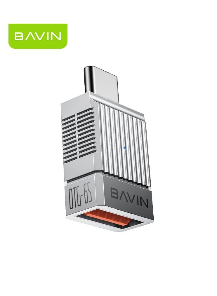 Bavin OTG-65 120W 10Gbps Fast Charging and Data Transfer Adapter Type-C to USB 3.1 - Image 2
