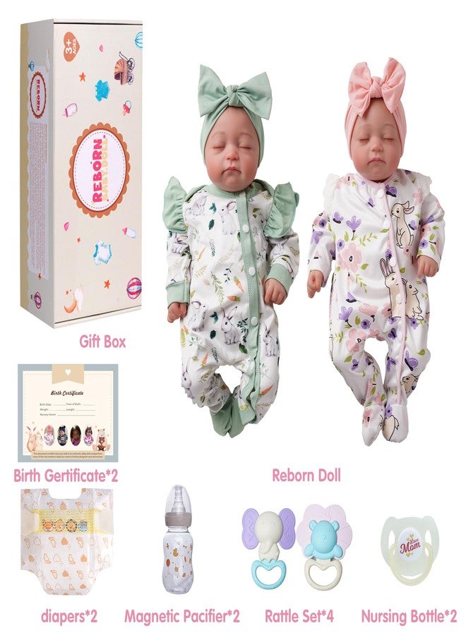 BABESIDE دمى أطفال حديثي الولادة واقعية من بيبي سايد، توأم، 20 بوصة، دمى أطفال من الفينيل الناعم، دمى أطفال نائمة مع ملابس ولعبة، هدية للأطفال من عمر 3 سنوات فما فوق - Image 5