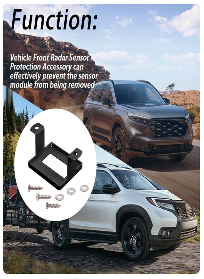 Ciuouient Radar Sensor Protector Cover with Screws Compatible with Honda All CR-V Models from 2017-2022 which Have The Front Radar Sensor (Black) - Image 4