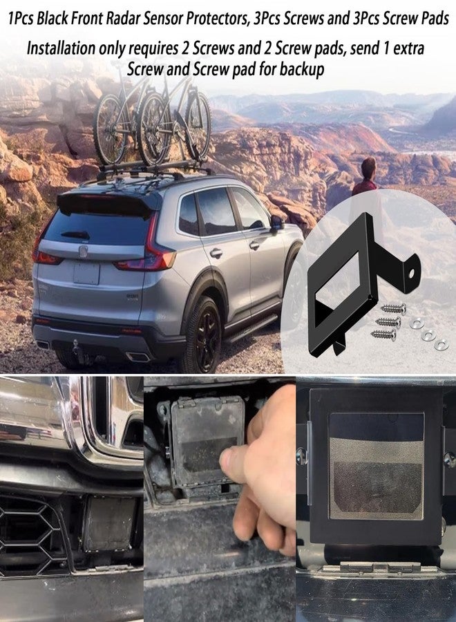 Ciuouient Radar Sensor Protector Cover with Screws Compatible with Honda All CR-V Models from 2017-2022 which Have The Front Radar Sensor (Black) - Image 5