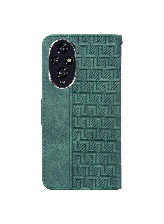 S-TOP Case For Honor 200 Geometric Embossed Leather Phone Case - Image 4