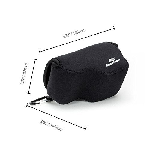 MegaGear MG064 Ultra Light Neoprene Camera Case Compatible with Sony Alpha A6400, A6500, A6300, A6000 (16-50 mm)-Black (MG063) - Image 2