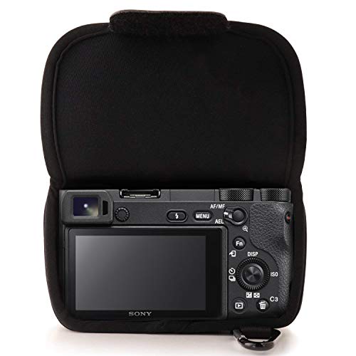 MegaGear MG064 Ultra Light Neoprene Camera Case Compatible with Sony Alpha A6400, A6500, A6300, A6000 (16-50 mm)-Black (MG063) - Image 4
