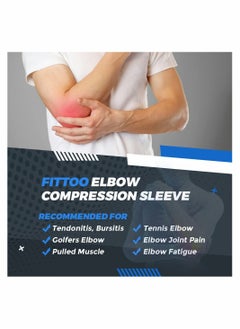 SYOSI Elbow Support Sleeve Brace with Compression Strap for Men and Women, Arm Support Sleeve for Tennis Elbow (2XL/3XL)  - Image 2