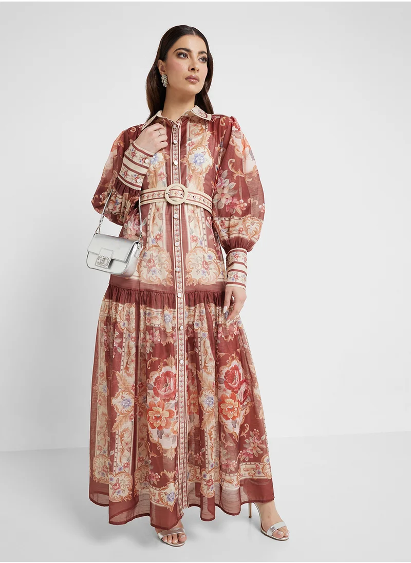 خزانة Abstract Print Dress