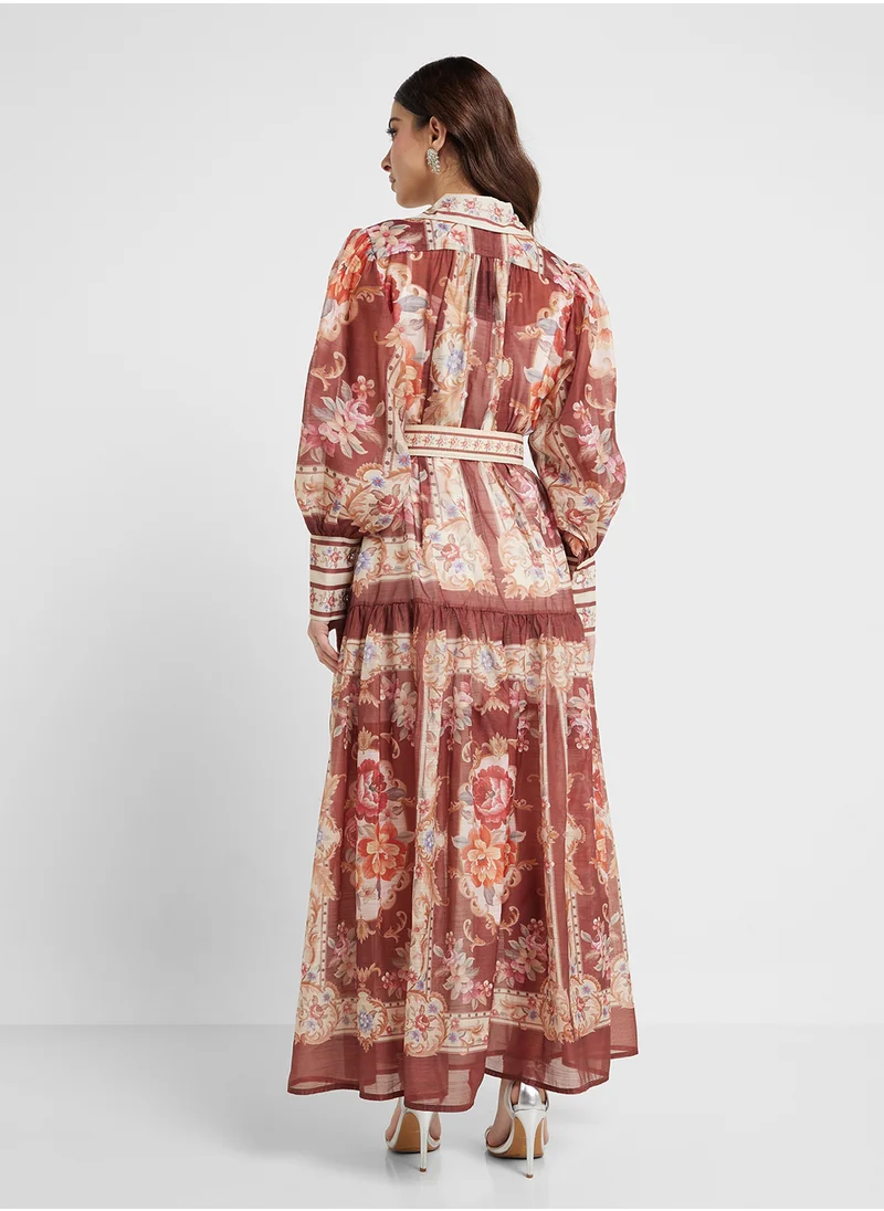 Khizana Abstract Print Dress