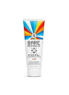 bare republic Mineral Sunscreen & Sunblock Face Lotion With Zinc Oxide Broad Spectrum Spf 70 2 Fl Oz  - Image 1