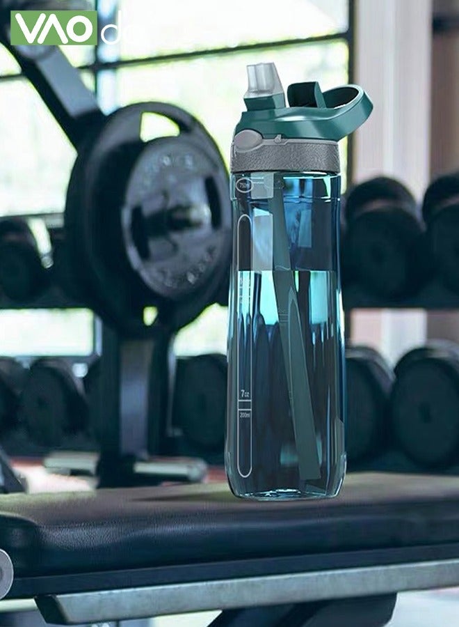 VAOdo 750ML Sports Water Bottle with Duckbill Straw, BPA-Free, Leak-Proof Plastic Drink Bottle, Tritan Gym Bottle with Flip Top, Outdoor Travel Portable Leakproof Drinkware for Fitness & Outdoor - Image 1