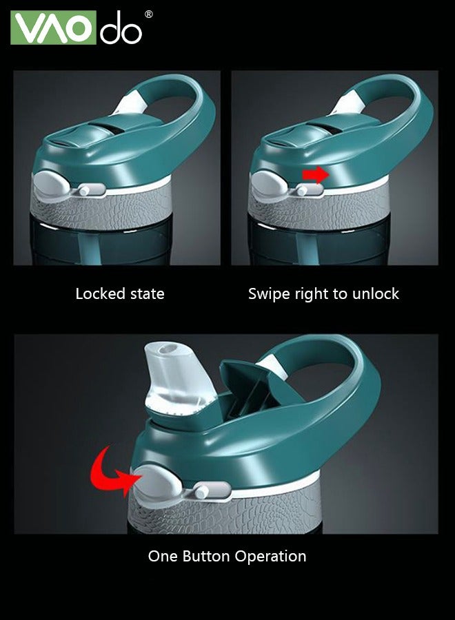 VAOdo 750ML Sports Water Bottle with Duckbill Straw, BPA-Free, Leak-Proof Plastic Drink Bottle, Tritan Gym Bottle with Flip Top, Outdoor Travel Portable Leakproof Drinkware for Fitness & Outdoor - Image 3