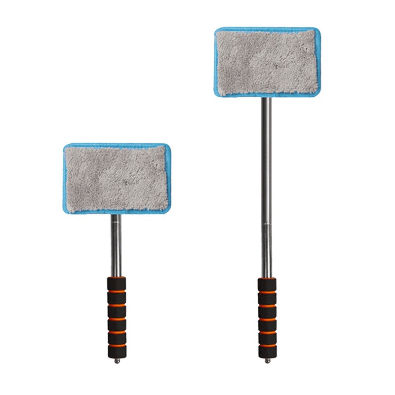 Retractable Car Windshield Cleaning Brush Microfiber Wash Tool - Aluminum Alloy Defogging Window Cleaner for Automotive Glass - Image 1