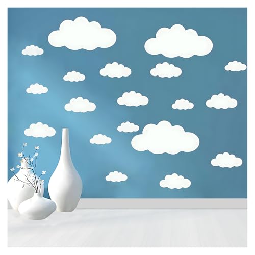 thovorrnl Big Clouds Wall Decals Removable DIY Large Vinyl Sticker Self Adhesive Wallpaper for Living Room Nursery Children Baby Kids Boys Girls Bedroom Decor Home Art Mural Dec - Image 1
