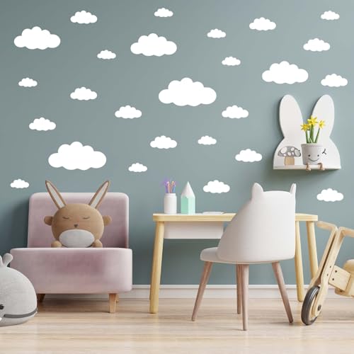 thovorrnl Big Clouds Wall Decals Removable DIY Large Vinyl Sticker Self Adhesive Wallpaper for Living Room Nursery Children Baby Kids Boys Girls Bedroom Decor Home Art Mural Dec - Image 2