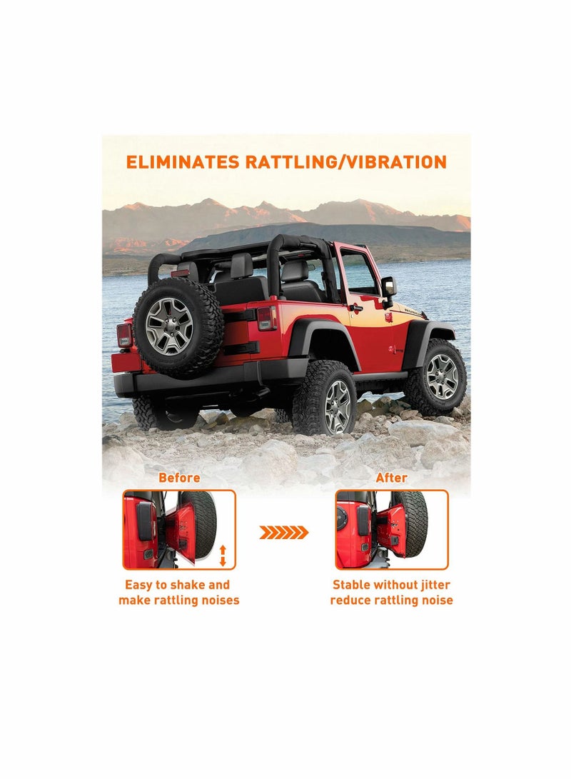 KASTWAVE TL01 Tailgate Limiter, KASTWAVE Aluminum Alloy Rear Trunk Door Latch, Tail Gate Stopper for 2007-2018 Jeep Wrangler JK JKU 2-Door & 4 Door, Tailgate Replacement Accessories, Black (1 PCs)  - Image 5