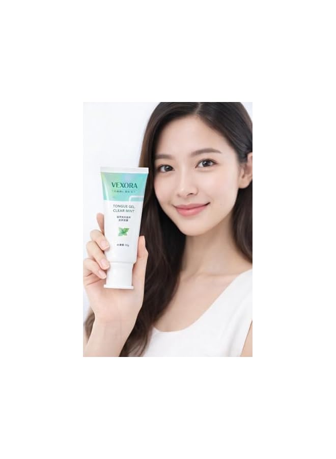 BOAE Tongue Cleaner Gel With ToothBrush, 50g, 3 Flavors Available (Camellia, White Peach Flower, Mint) (Tongue Cleaner Gel Fresh Mint 50g) - Image 3