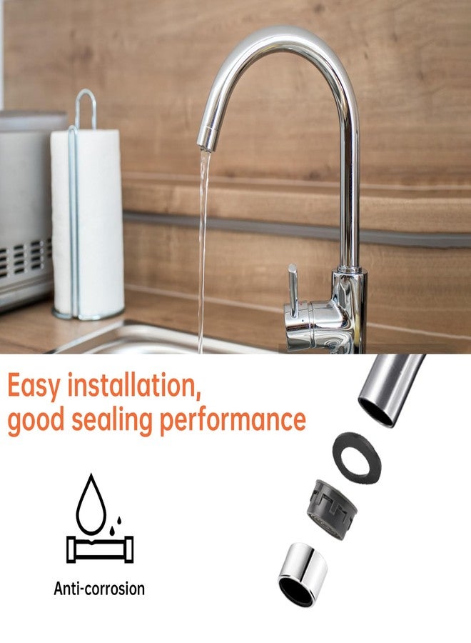Sliverdew 4 Pcs Faucet Aerator,22mm Kitchen Sink Aerator Faucet Filter with Chrome Brass Shell 55/64 inch Female Thread Water Saving Faucet Aerator with Gasket for Bathroom - Image 3