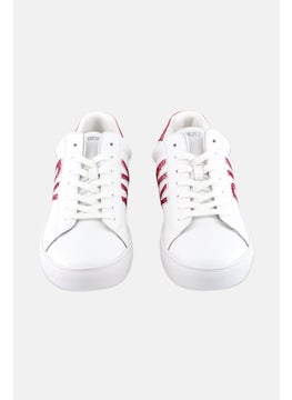 DKNY Women Abeni  Rhinestone Lace Up Casual Shoes, White  - Image 2
