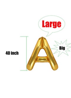 40 Inch Giant Gold Letter A Balloons Birthday Party Decorations Mylar Foil Big Alphabet Helium Balloon - pzsku/ZD2A04514CB6282218416Z/45/_/1721981562/b6929ce3-958d-4a9f-8380-267a53f86f97