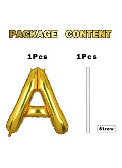 40 Inch Giant Gold Letter A Balloons Birthday Party Decorations Mylar Foil Big Alphabet Helium Balloon - pzsku/ZD2A04514CB6282218416Z/45/_/1721981568/d7cd7096-2883-4092-a1e6-f196296c1be8