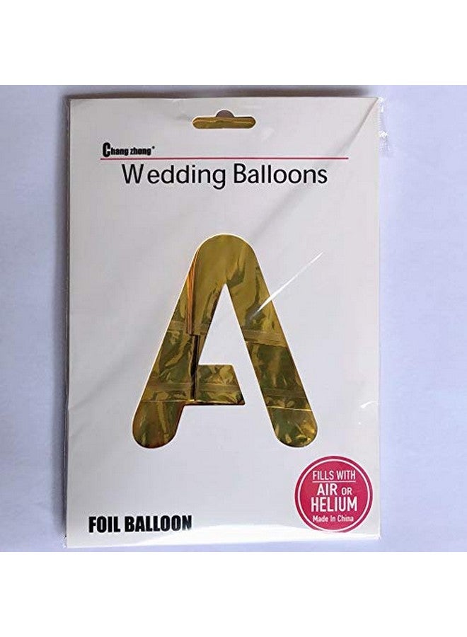 CHANGZHONG 40 Inch Giant Gold Letter A Balloons Birthday Party Decorations Mylar Foil Big Alphabet Helium Balloon - Image 5