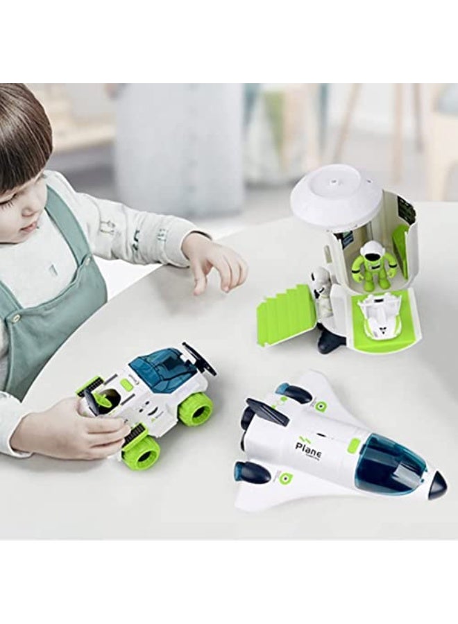 مجموعة اللعب سفينة الفضاء رائد الفضاء، شجرة الصواريخ التظاهرية، مجموعة ألعاب استكشاف الفضاء على كوكب المريخ، لعبة سفينة الفضاء لتقمص الأدوار للبنين والبنات، ألعاب تعليمية للأطفال - Image 2