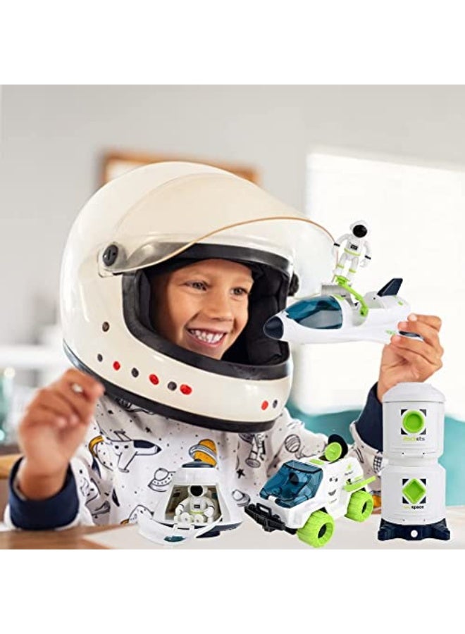مجموعة اللعب سفينة الفضاء رائد الفضاء، شجرة الصواريخ التظاهرية، مجموعة ألعاب استكشاف الفضاء على كوكب المريخ، لعبة سفينة الفضاء لتقمص الأدوار للبنين والبنات، ألعاب تعليمية للأطفال - Image 4
