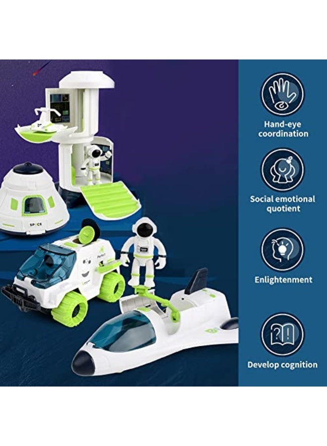 مجموعة اللعب سفينة الفضاء رائد الفضاء، شجرة الصواريخ التظاهرية، مجموعة ألعاب استكشاف الفضاء على كوكب المريخ، لعبة سفينة الفضاء لتقمص الأدوار للبنين والبنات، ألعاب تعليمية للأطفال - Image 5