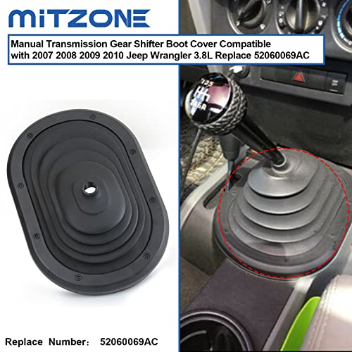 MITZONE غطاء غطاء ناقل الحركة اليدوي MITZONE متوافق مع جيب رانجلر JK 3.8L 2007 2008 2009 2010 استبدال 52060069AC - Image 2