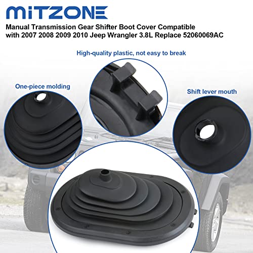 MITZONE غطاء غطاء ناقل الحركة اليدوي MITZONE متوافق مع جيب رانجلر JK 3.8L 2007 2008 2009 2010 استبدال 52060069AC - Image 5