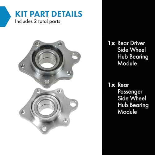 TRQ Rear Wheel Hub Bearing Driver Left Side & Passenger Right Side 2 Piece Set for 2003 2004 2005 Honda Element EX 2006 2007 2008 2009 2010 2011 Honda Element - Image 2