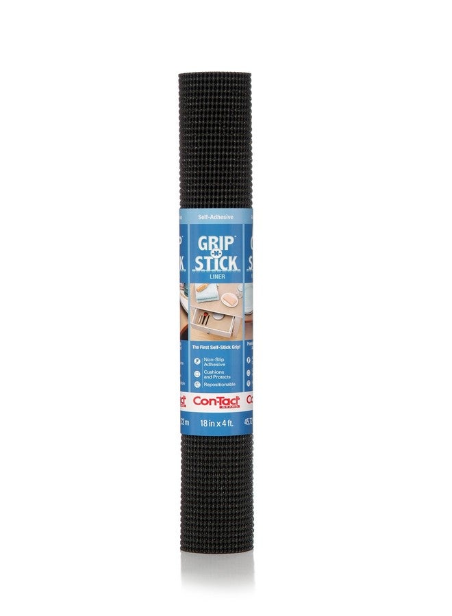 Con-Tact Brand Grip-N-Stick Durable Self-Adhesive Non-Slip Shelf and Drawer Liner, 18" x 4', Black, 6 Rolls - Image 4