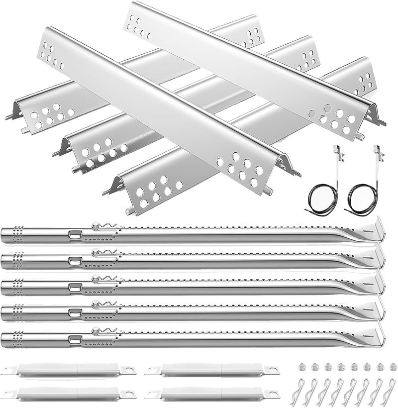 Utheer طقم استبدال الشواية لطراز تشاربروايل بيرفورمانس 5 شعلات 463347519 463347518 463275717 463243518، 475 4 شعلات 463347017، 463673017، 463376018P2 غاز البروبان السائل، أنابيب شعلات الشواية، ألواح الحرارة - Image 1