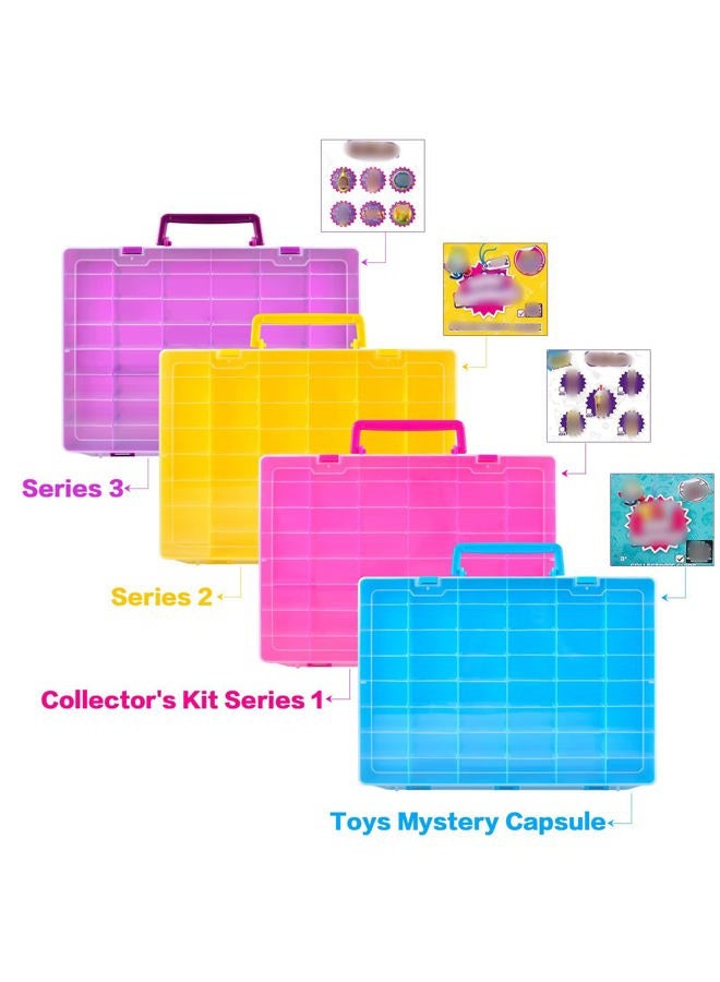 FULLCASE Case Compatible with 5 Surprise for Mini Brands Toys Series 1-4 Mystery Capsule Storage, for Mini Mart Collection Organizer for Collectibles(Case Only) (Red) - Image 5