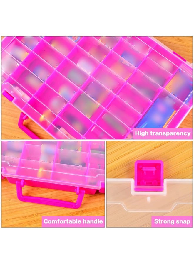 FULLCASE Case Compatible with 5 Surprise for Mini Brands Toys Series 1-4 Mystery Capsule Storage, for Mini Mart Collection Organizer for Collectibles(Case Only) (Red) - Image 4
