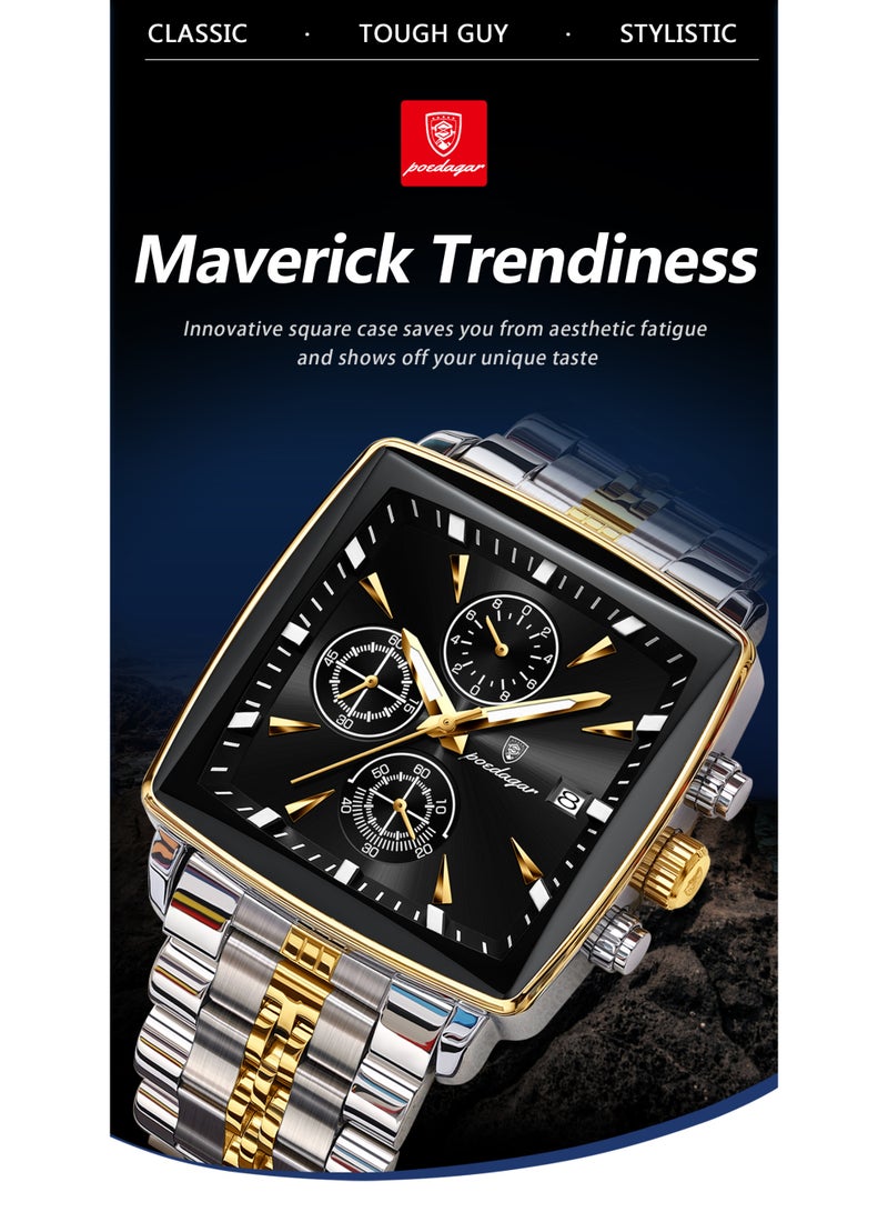 POEDAGAR ساعة رجال ساعة أعمال عصرية - Image 3