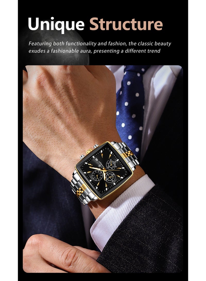 POEDAGAR ساعة رجال ساعة أعمال عصرية - Image 4