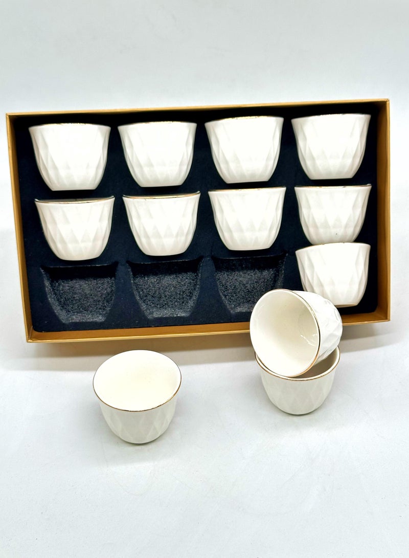 Porcelain Coffee Cup 12 Pcs set  - Image 1